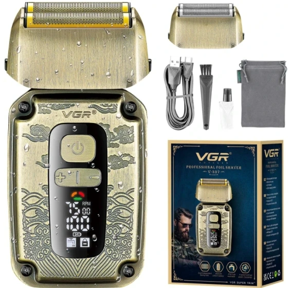 ماشین اصلاح وی جی آر مدل VGR V-337 ضد آب با تیغه استیل